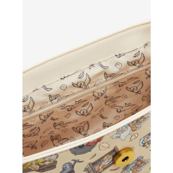 Loungefly Disney Snow White Seven Dwarfs Grumpy Bedtime Allover Print Hand Bag - Picture 3 of 4